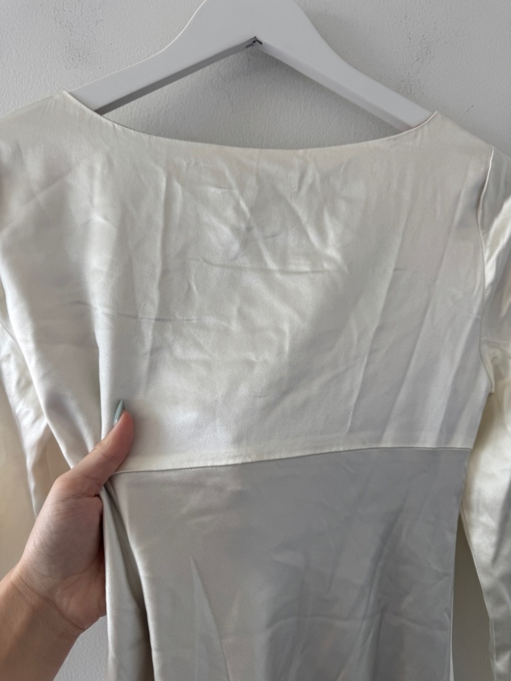 REFORMATION Blanche Silk Dress in Ivory - Picture 6 of 11